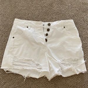 Rolla’s White High-Rise Denim Shorts Size 25